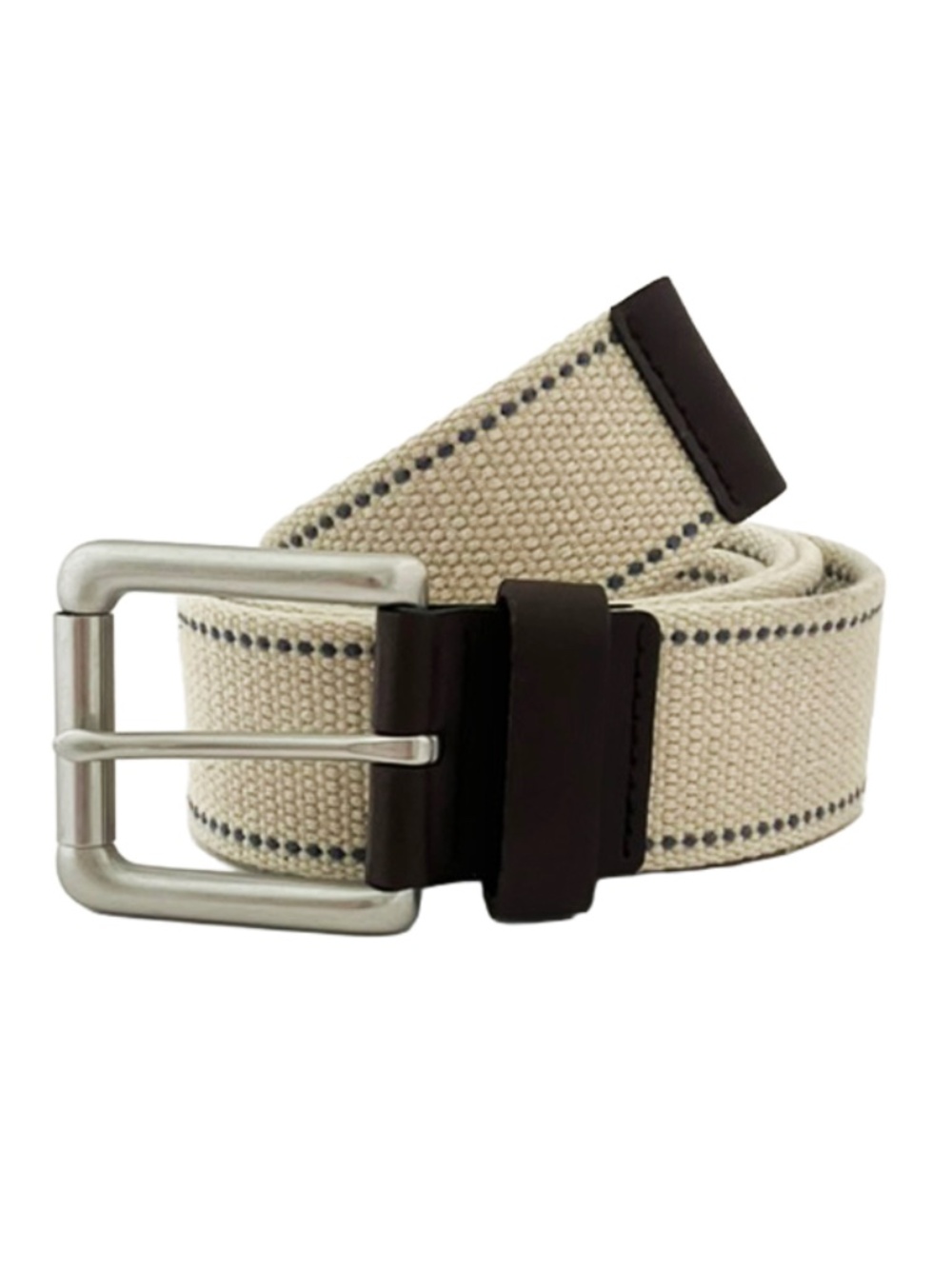 Men's Banana Republic Textile belt with pin buckle and genuine leather details